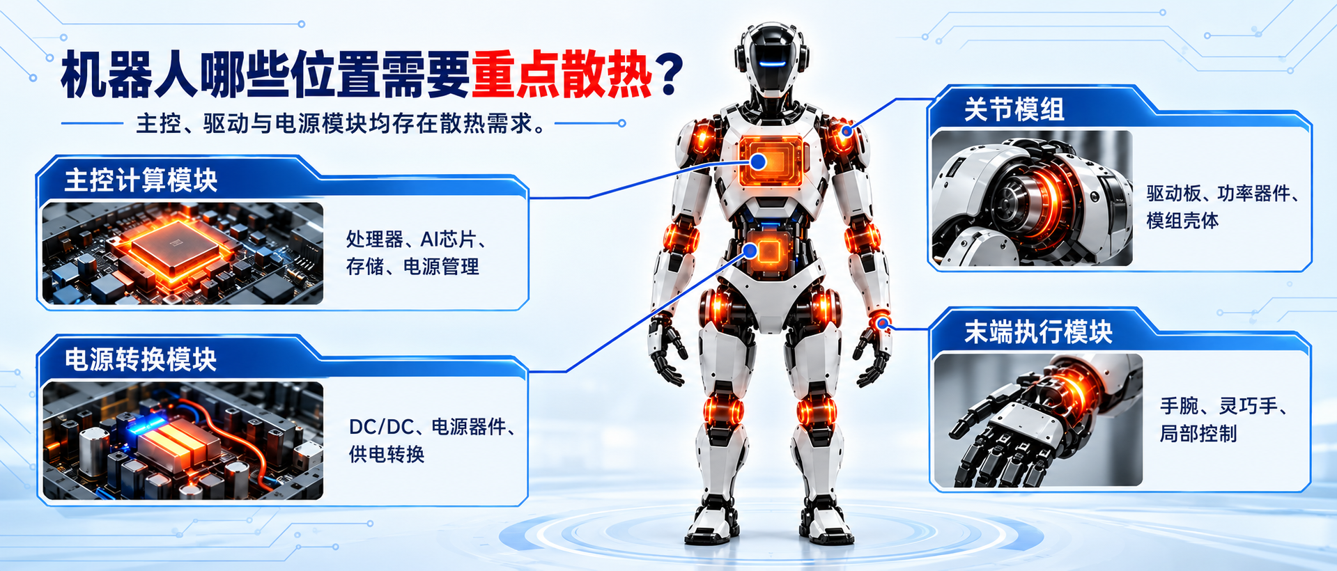 从主控到关节驱动，机器人热管理...